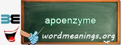 WordMeaning blackboard for apoenzyme